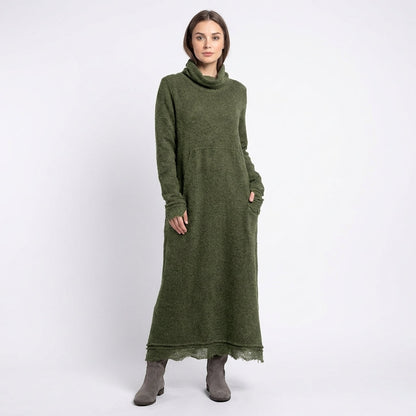 Vestido Largo Mujer de Punto con Bolsillos