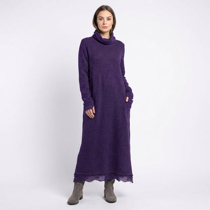 Vestido Largo Mujer de Punto con Bolsillos