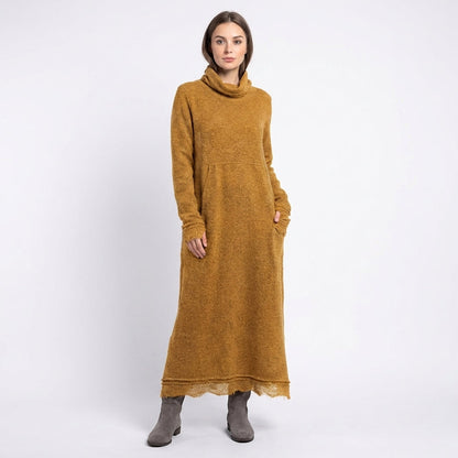 Vestido Largo Mujer de Punto con Bolsillos