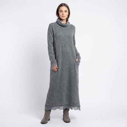 Vestido Largo Mujer de Punto con Bolsillos - Mavetta