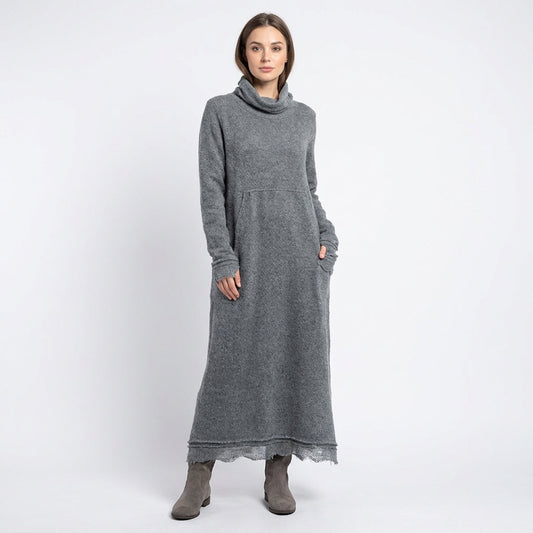 Vestido Largo Mujer de Punto con Bolsillos - Mavetta