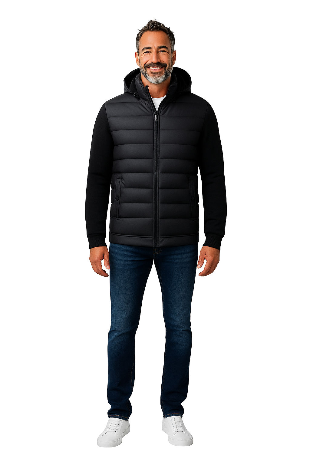 Chaqueta Híbrida Hombre Resistente y Ligera