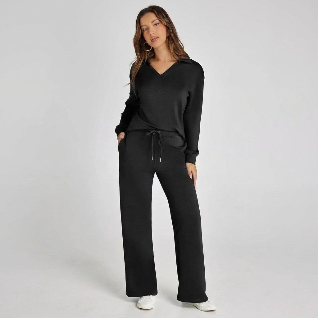 Conjunto Mujer de Punto Cuello Polo Casual