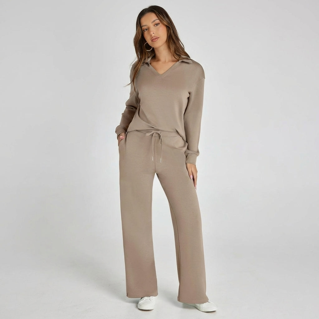 Conjunto Mujer de Punto Cuello Polo Casual - Mavetta