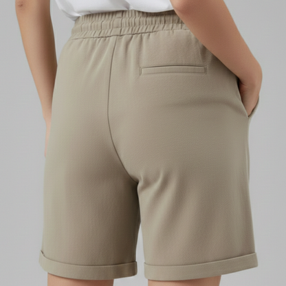 Pantalón Corto Mujer Algodón Cintura Elástica Cordón