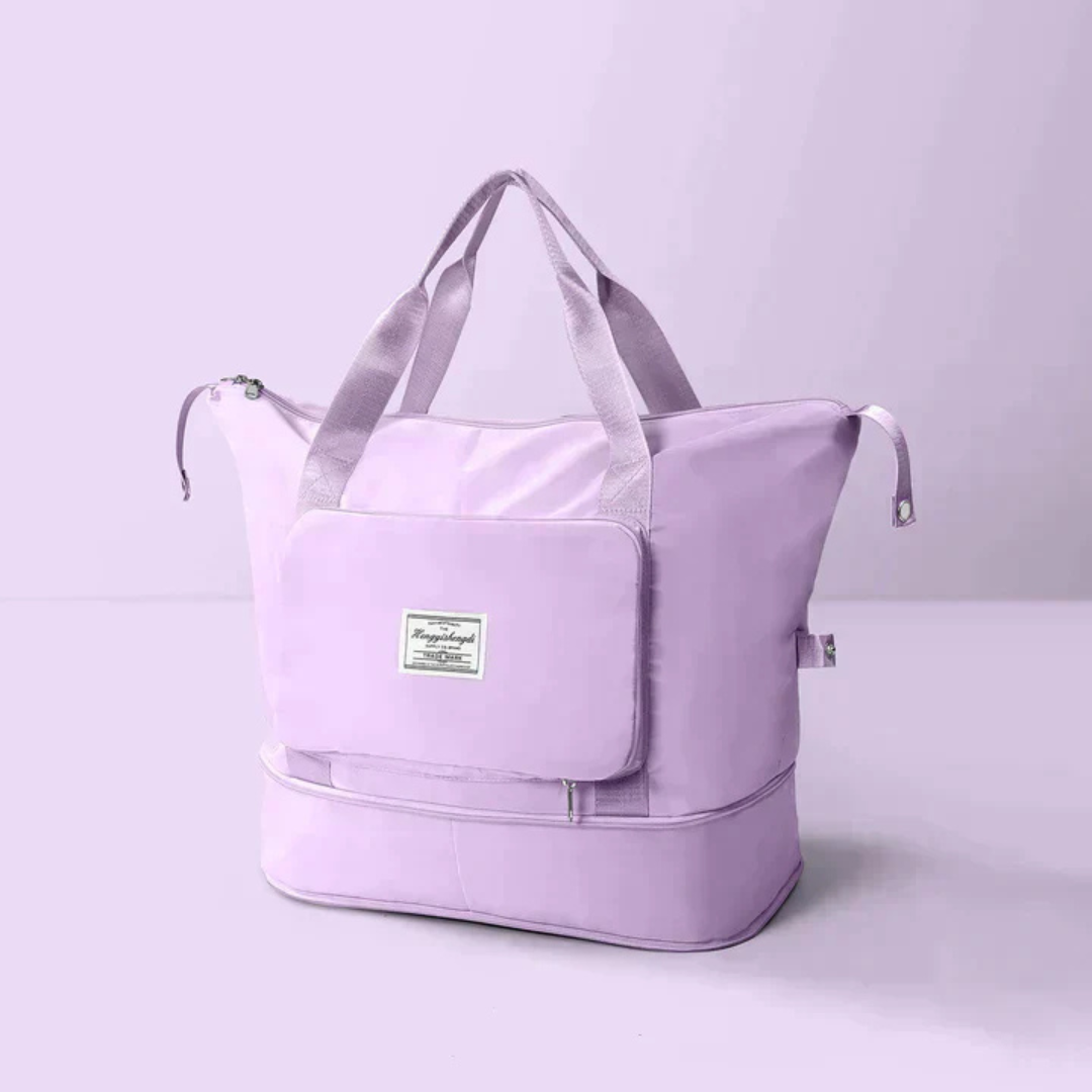 Bolso de Viaje Mujer Tote Bolsillo Frontal Cremallera Asas Largas