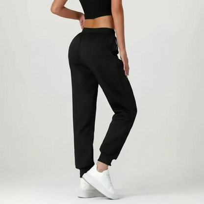 Pantalones Deportivos Mujer Algodón Cintura Elástica Cordón Cremallera
