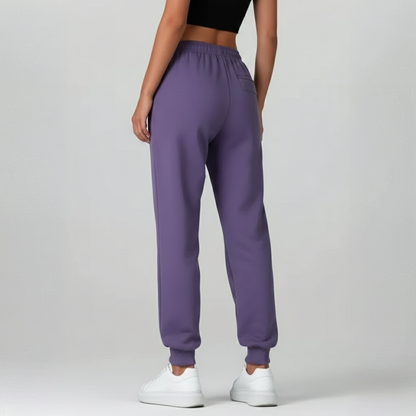 Pantalones Deportivos Mujer Algodón Cintura Elástica Cordón Cremallera