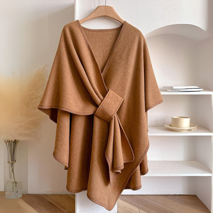 Chaleco Largo Mujer Escote en V Lazo Ajuste Suelto