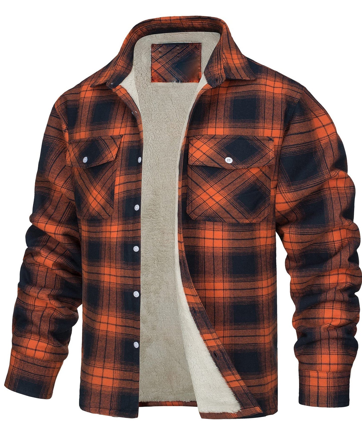 Chaqueta Hombre de Cuadros Lana Botones Ajuste Clasico