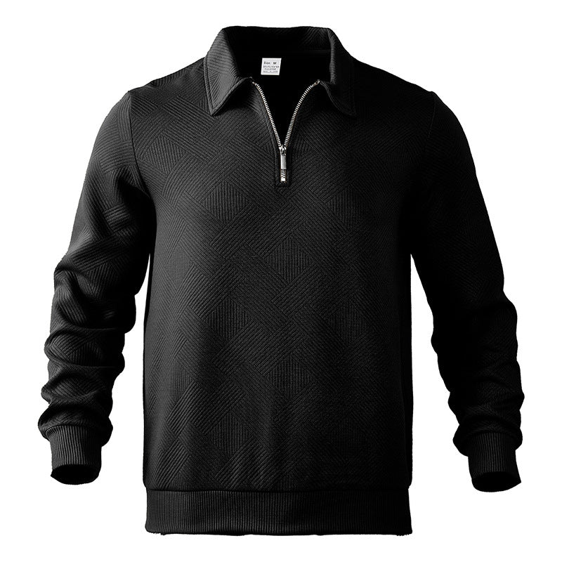 Jersey Hombre de Punto con Media Cremallera