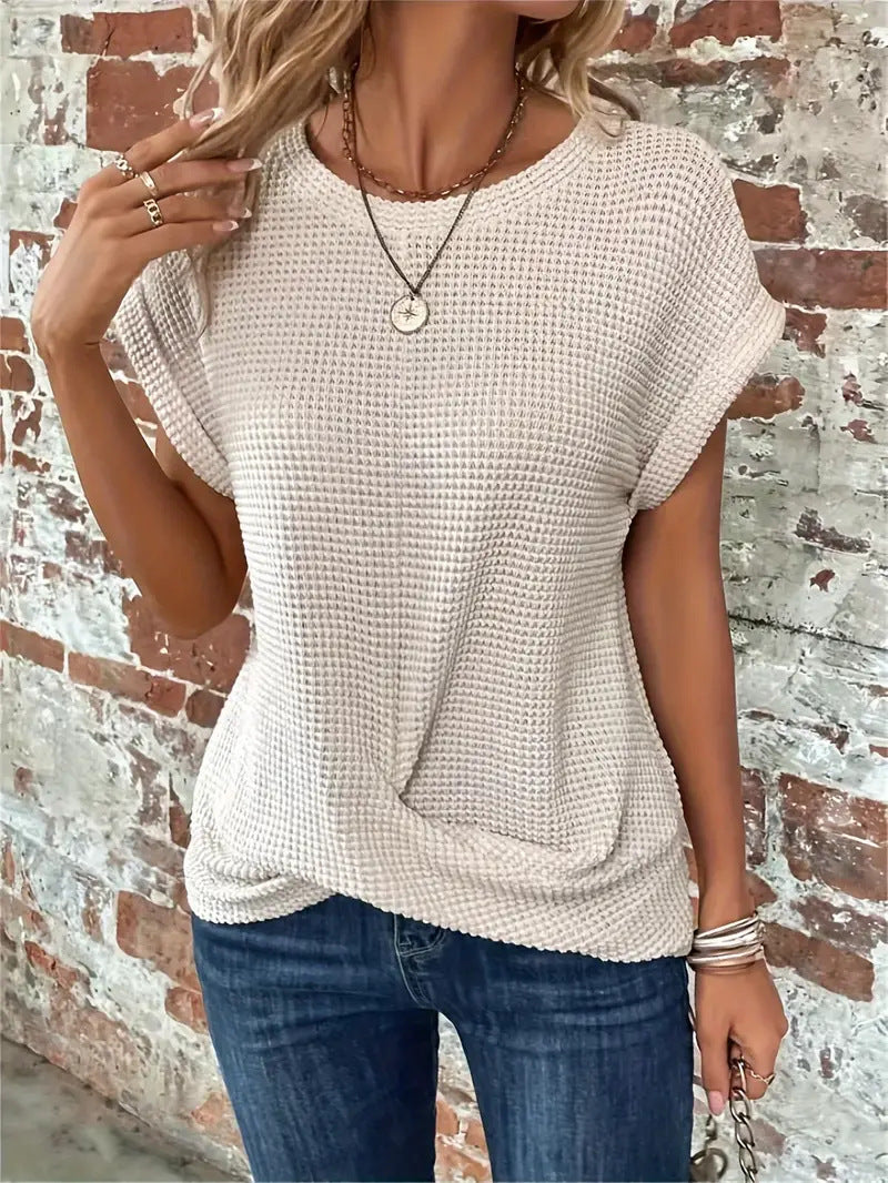 Camiseta Mujer de Punto Casual Estilo Desenfadado