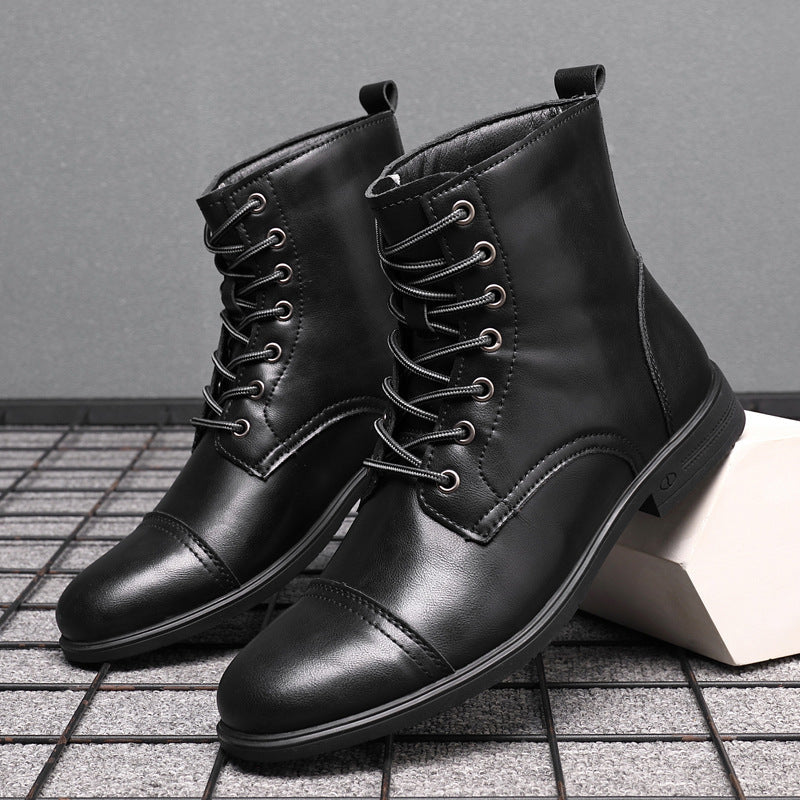Botas Hombre Cuero Casual con Cordones Botines Urbanos Cómodos