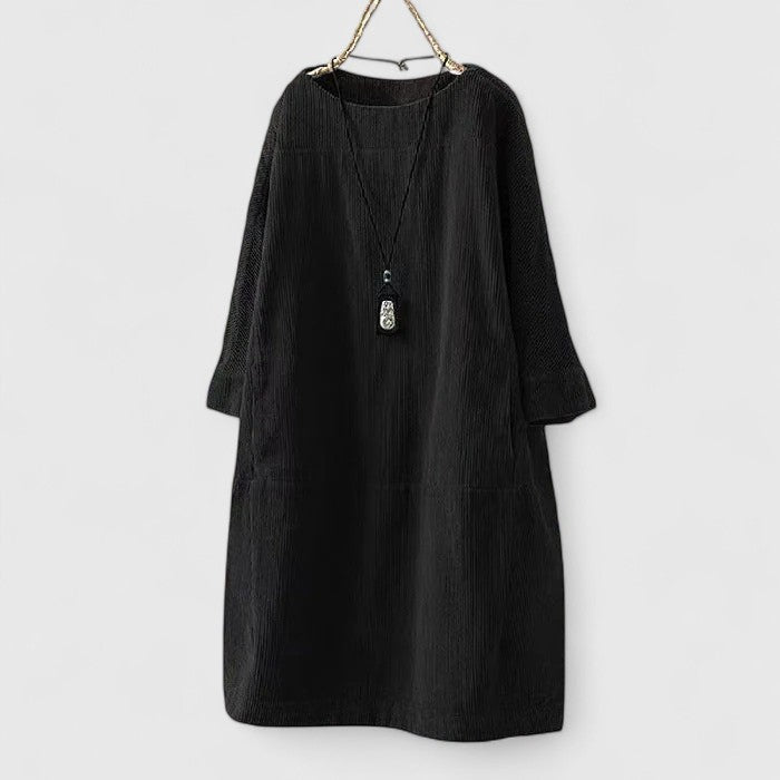 Vestido Midi Mujer Suelto Estilo Casual Comodo