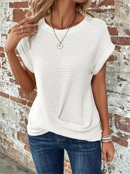 Camiseta Mujer de Punto Casual Estilo Desenfadado