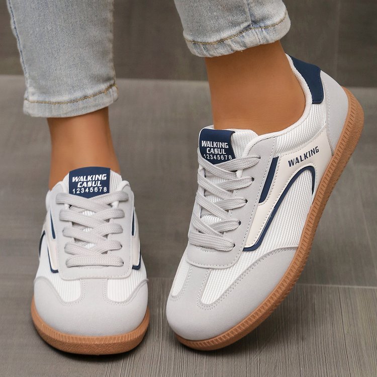 Zapatillas bajas mujer con cordones y suela deportiva