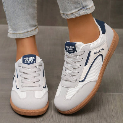 Zapatillas bajas mujer con cordones y suela deportiva
