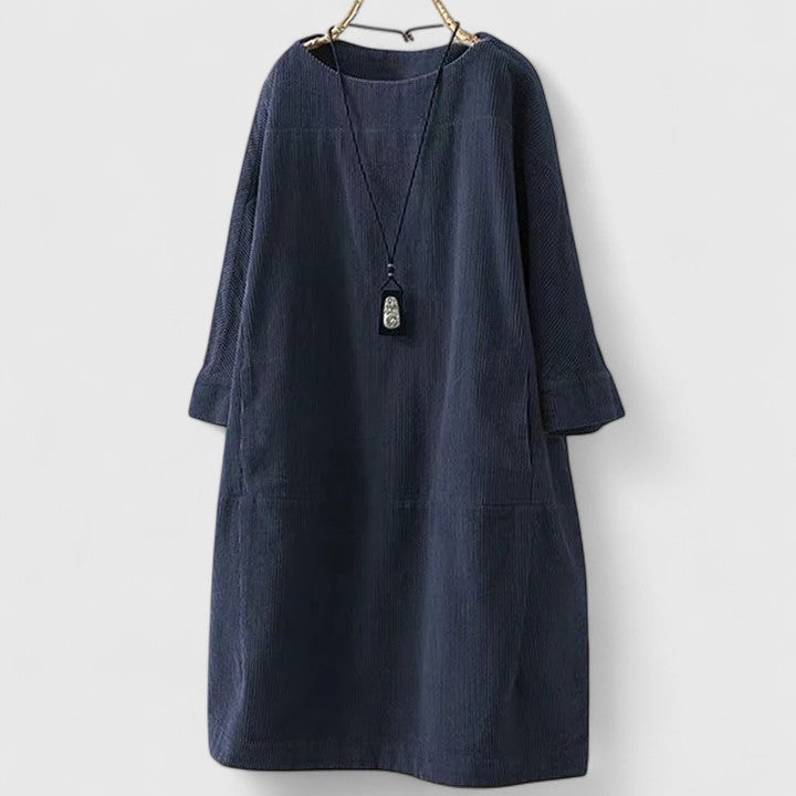 Vestido Midi Mujer Suelto Estilo Casual Comodo