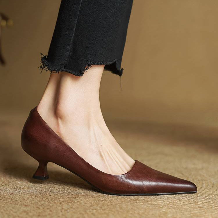 Zapatos Mujer Tacón Clásico Piel Transpirable