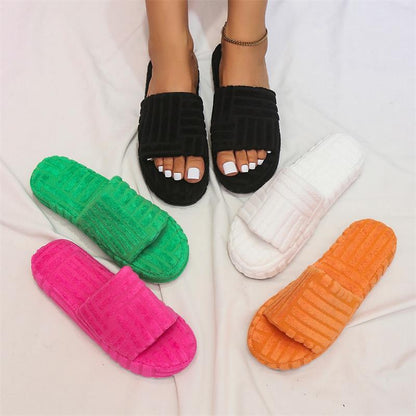 Zapatillas Mujer Tipo Mule Tira Texturizada