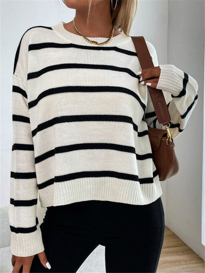 Suéter Mujer de Punto Oversize Diseño de Rayas - Mavetta