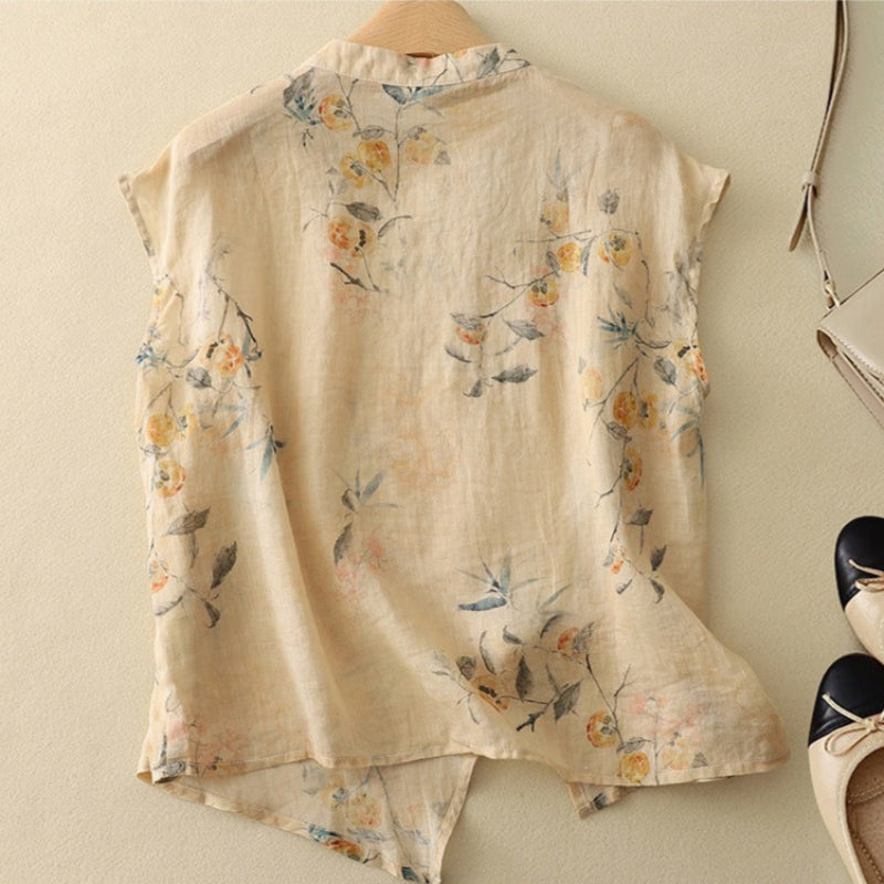 Mujer sin Mangas Estilo Vintage Sofisticado