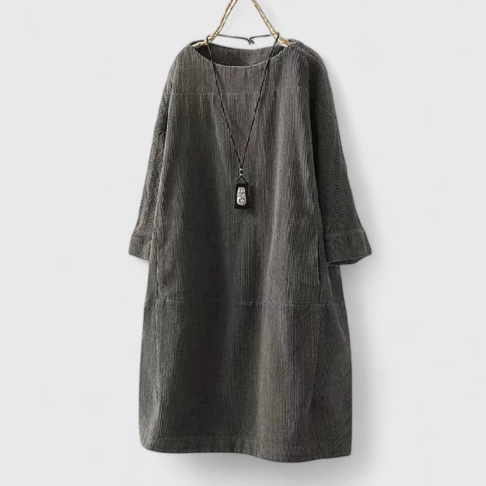 Vestido Midi Mujer Suelto Estilo Casual Comodo