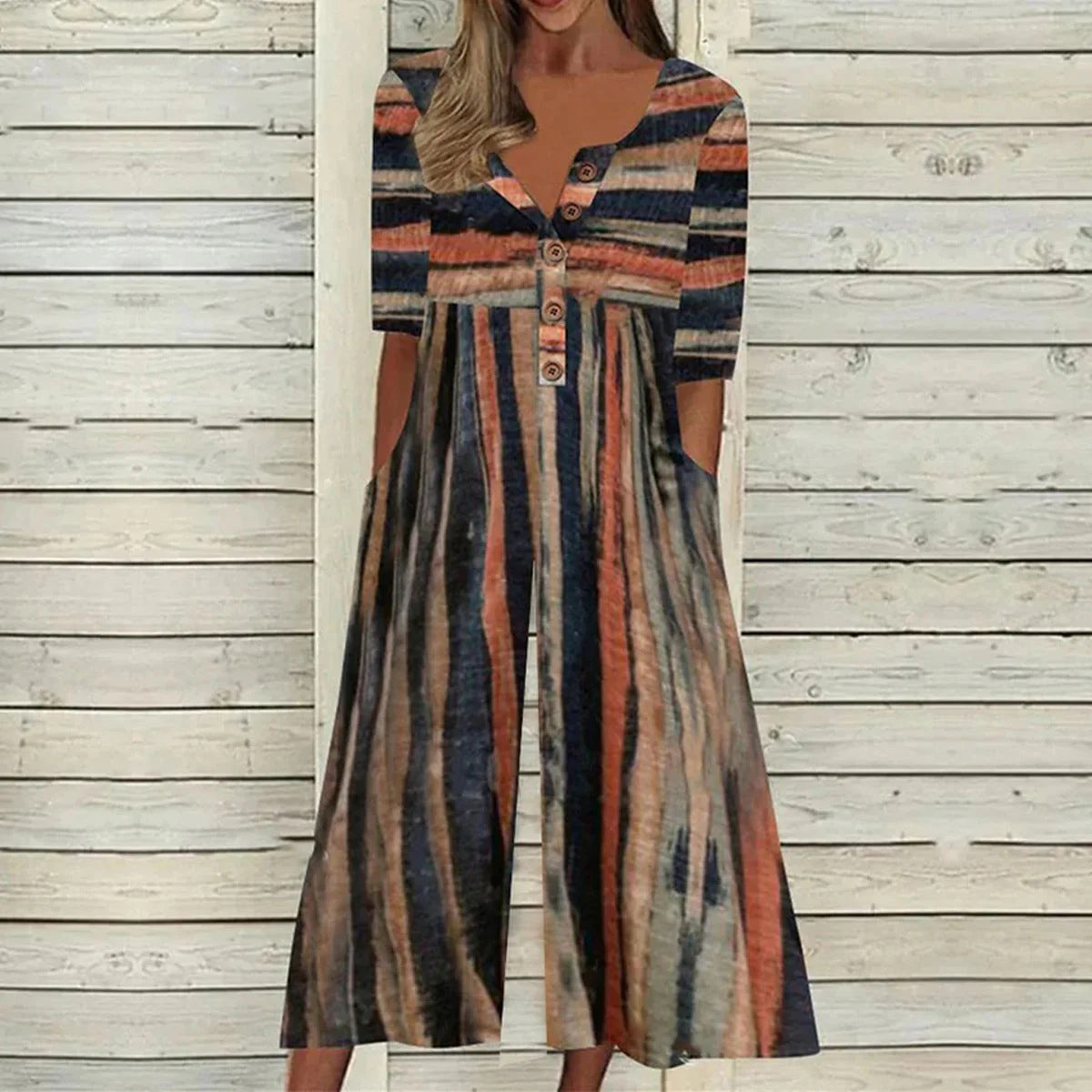 Mono Mujer Verano Escote en V Corte Moderno