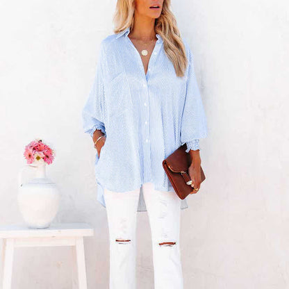 Camisa Mujer de Algodón Holgada Transpirable Comoda - Mavetta