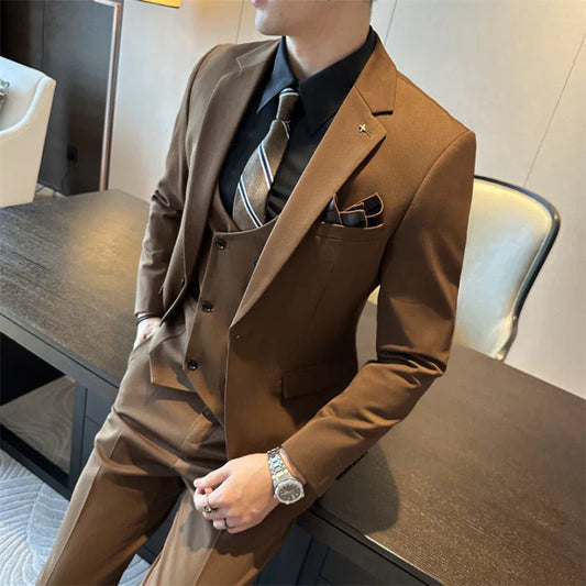 Traje Hombre Clásico Tres Piezas Slim Fit - Mavetta