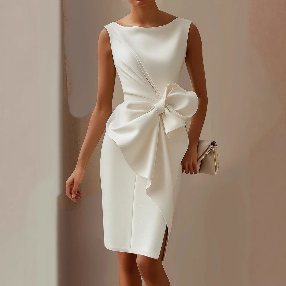 Vestido Elegante Mujer Sin Mangas Ajuste Slim