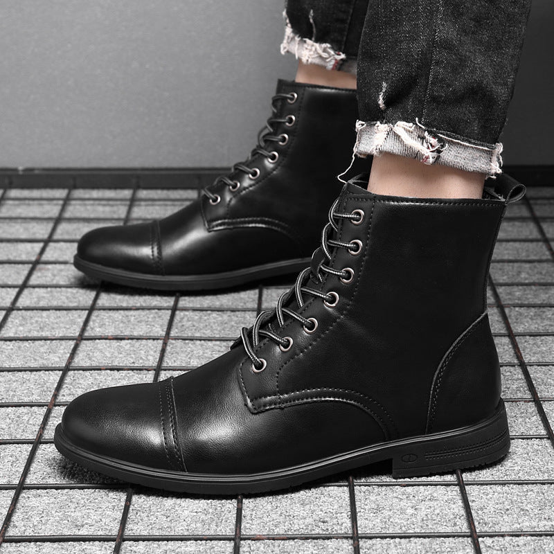 Botas Hombre Cuero Casual con Cordones Botines Urbanos Cómodos
