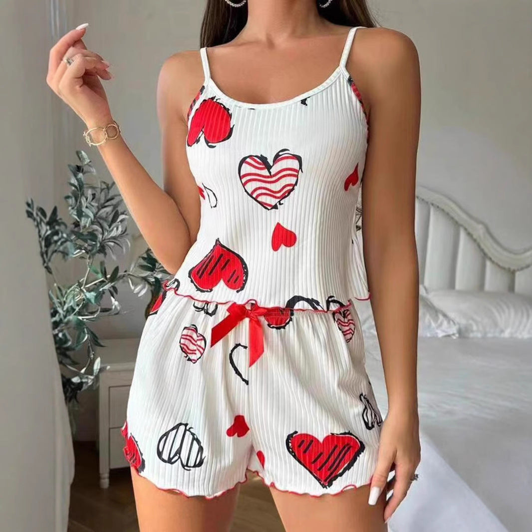 Pijama corto Mujer con tirantes finos y cropped