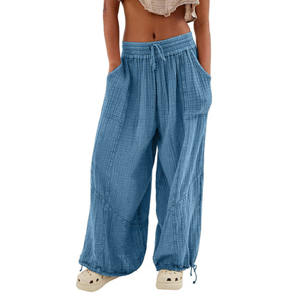 Pantalón Mujer de Tejido Suave Corte Relajado