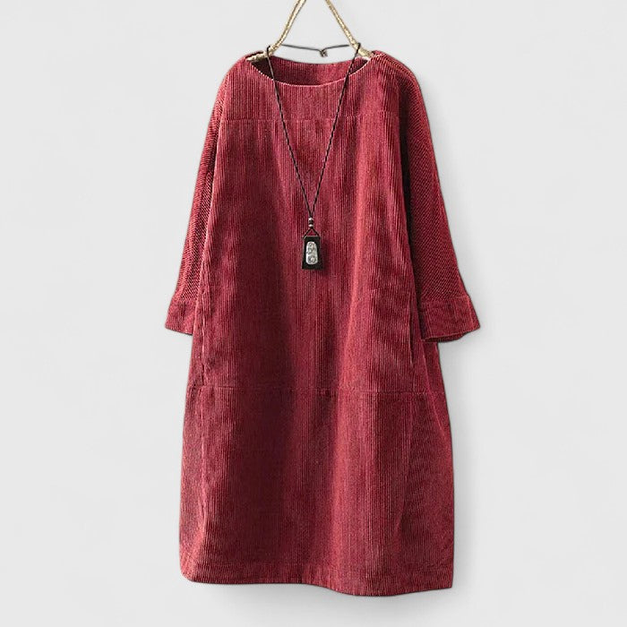 Vestido Midi Mujer Suelto Estilo Casual Comodo