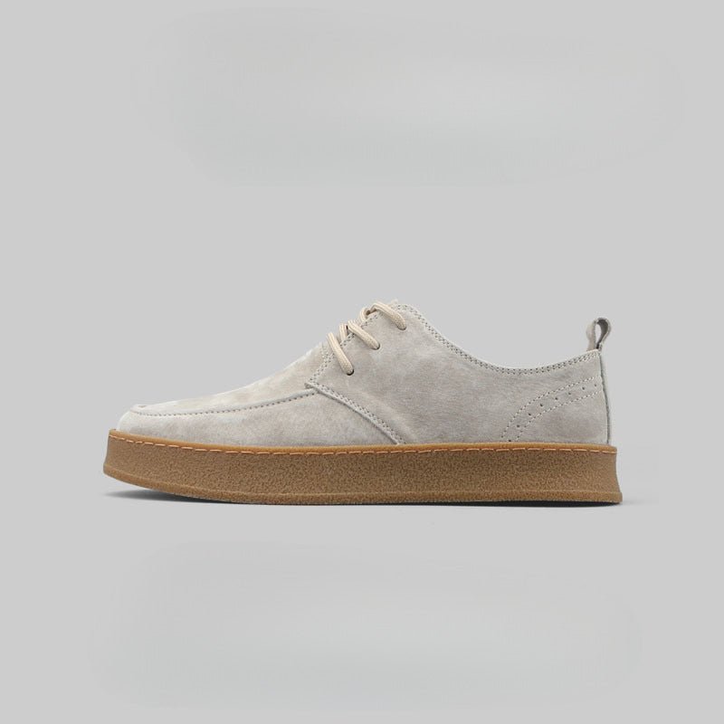 Zapatos Casual Hombre de Gamuza con Cordones y Suela Goma
