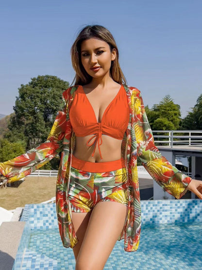 Conjunto de baño mujer con short y cover-up