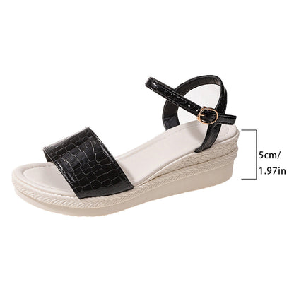 Sandalias Mujer Suela Cuña Comoda Estilo Simple