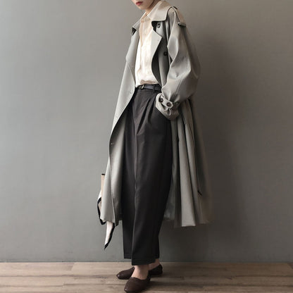 Gabardina Mujer de Doble Botonadura Estilo Moderno