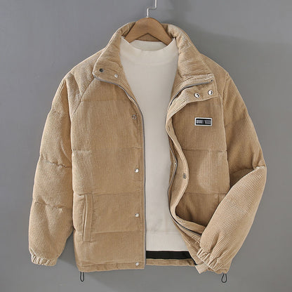 Chaqueta Acolchada Hombre con Cremallera y Bolsillos Ajuste Regular