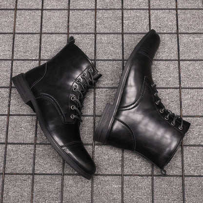 Botas Hombre Cuero Casual con Cordones Botines Urbanos Cómodos