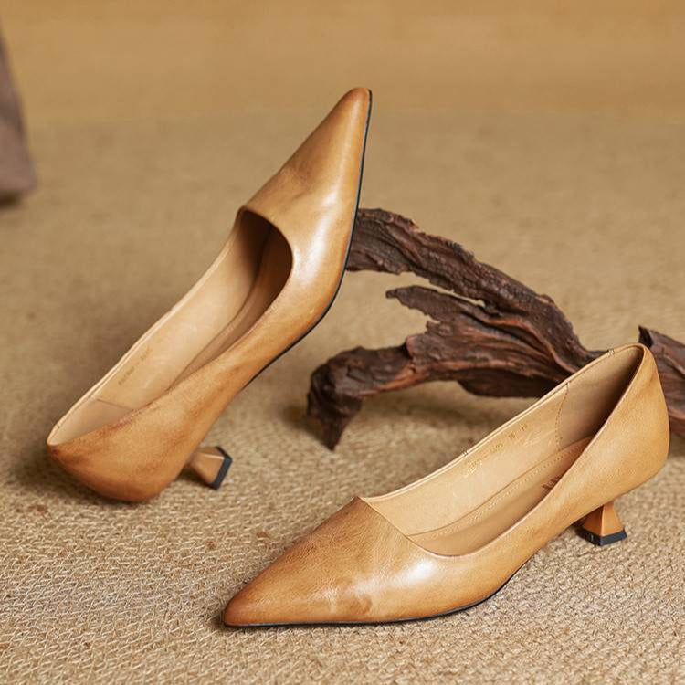 Zapatos Mujer Tacón Clásico Piel Transpirable