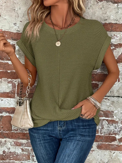 Camiseta Mujer de Punto Casual Estilo Desenfadado