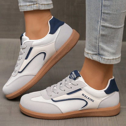 Zapatillas bajas mujer con cordones y suela deportiva