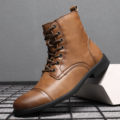 Botas Hombre Cuero Casual con Cordones Botines Urbanos Cómodos