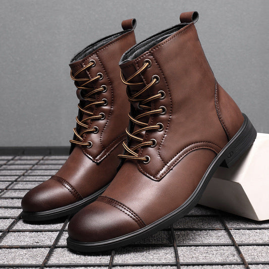 Botas Hombre Cuero Casual con Cordones Botines Urbanos Cómodos - Mavetta
