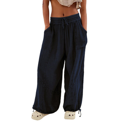 Pantalón Mujer de Tejido Suave Corte Relajado