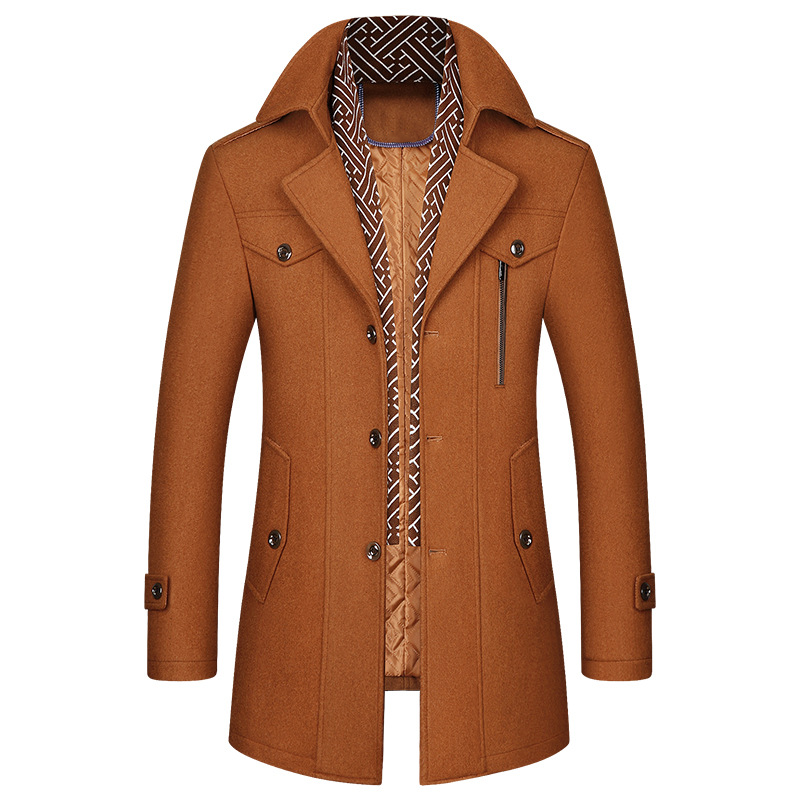 Abrigo Hombre Clásico Invierno Ajuste Regular