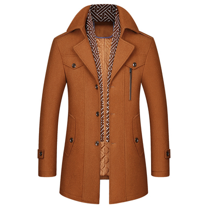 Abrigo Hombre Clásico Invierno Ajuste Regular