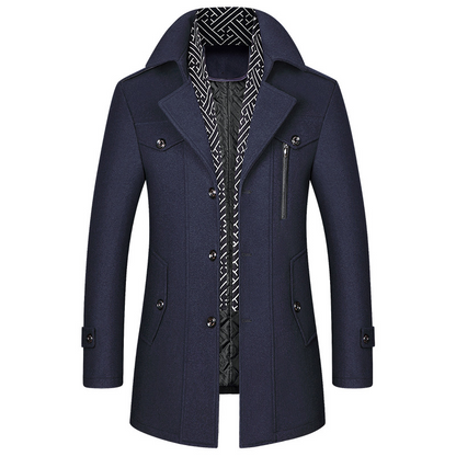 Abrigo Hombre Clásico Invierno Ajuste Regular